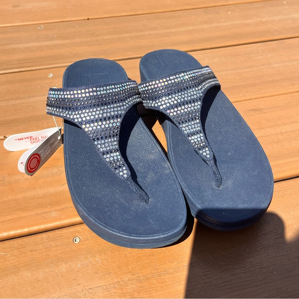 Fitflop Rhinestones sandals slip on slide on sandals